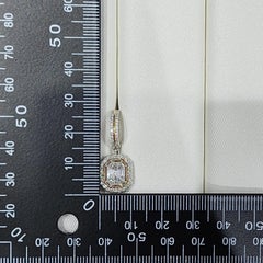 Illusion Setting Diamonds Drop Earrings in 18 Karat White Gold