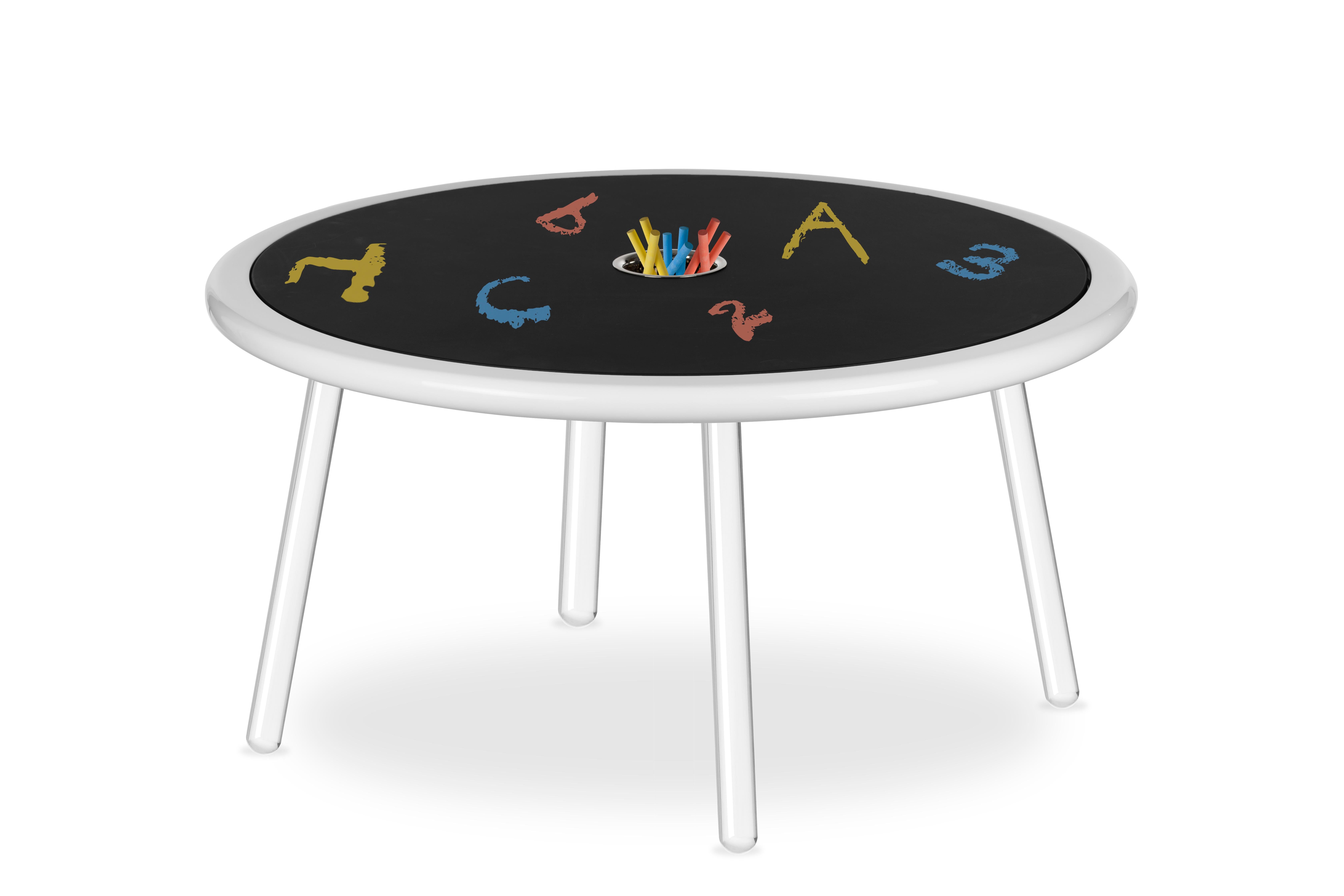 Portuguese Illusion Kids Table w/ Blackboard & Glossy Lacquered by Circu Magical Furniture For Sale