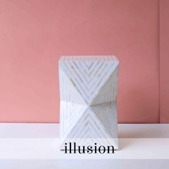 Illusion White End Table