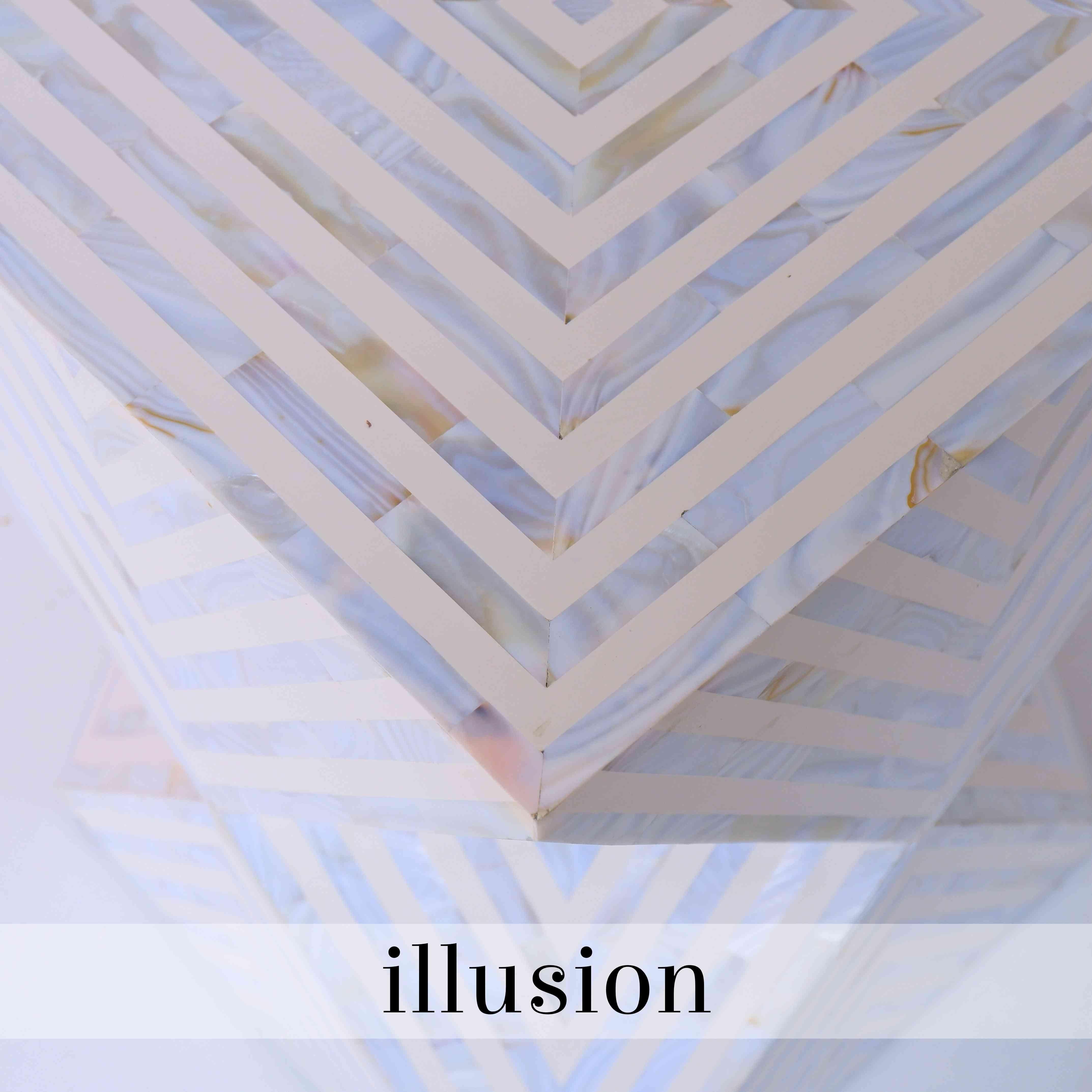 Illusion White End Table In New Condition For Sale In New York, NY