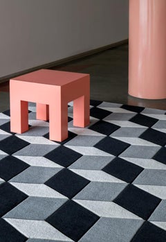 Tappeto Illusion in lana monocromatico