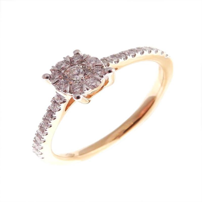 Im Angebot: Illusional Center Round Diamond Ring () 3