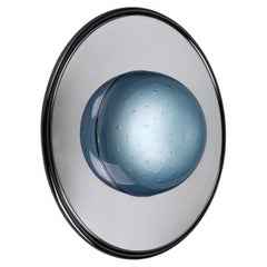 Illusione – Kleine hellblaue Wandleuchte aus Glas