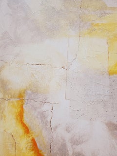 "Illusions" peinture abstraite en techniques mixtes sur toile de Louis Shields, 2017.