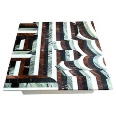 ILLUSIONS: One of a kind, artist-designed table in marble and granite
