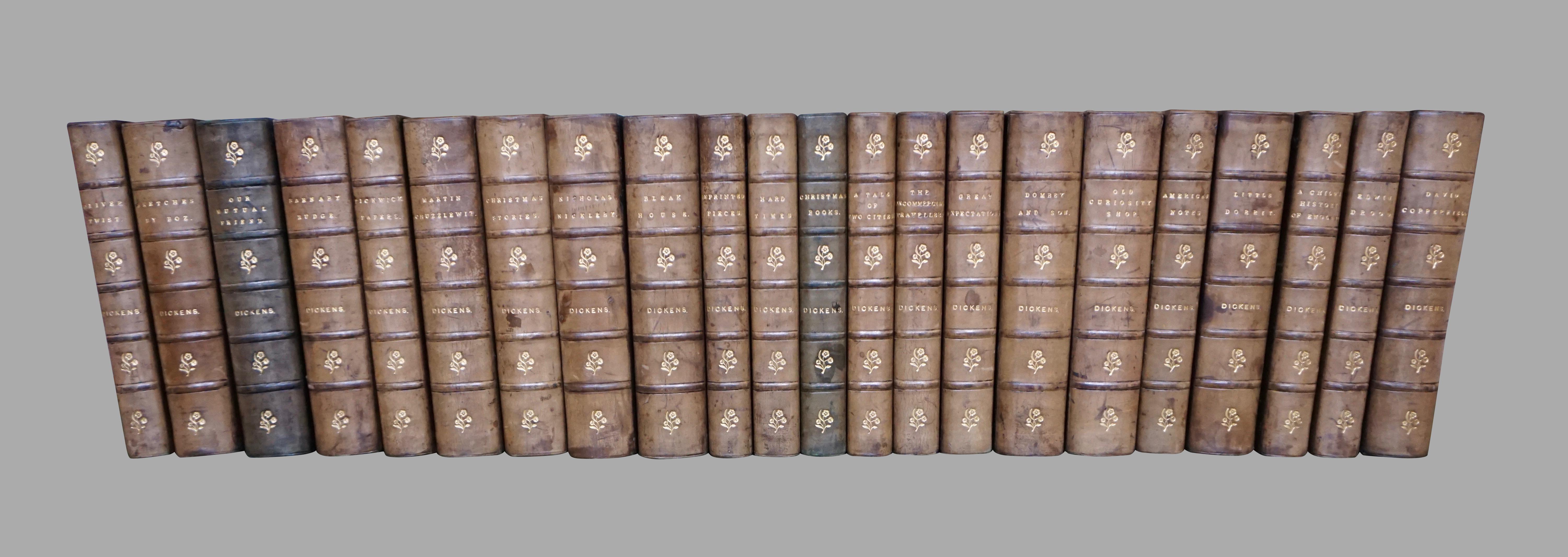 Illustrated Leather Bound Set of the Works of Charles Dickens in 22 Volumes 4