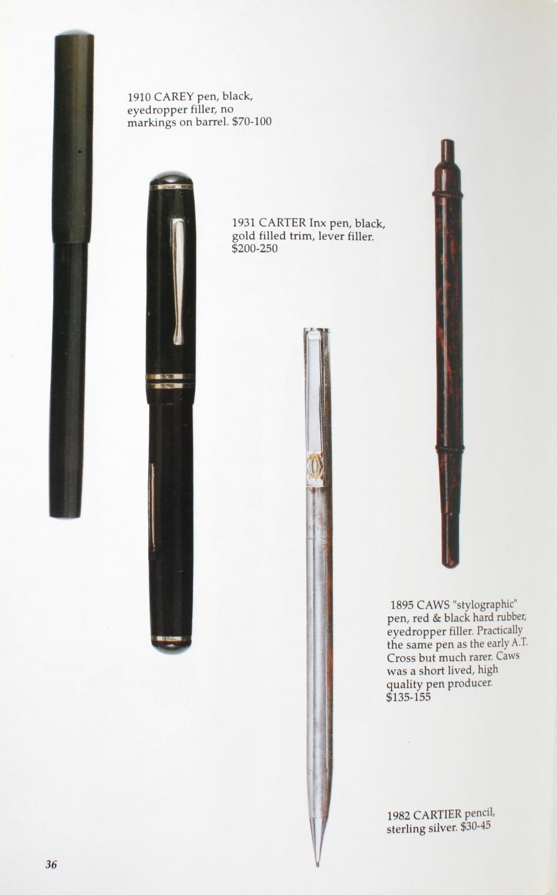 Guide illustré des instruments d'écriture anciens par George Fischler, 1ère édition en vente 1