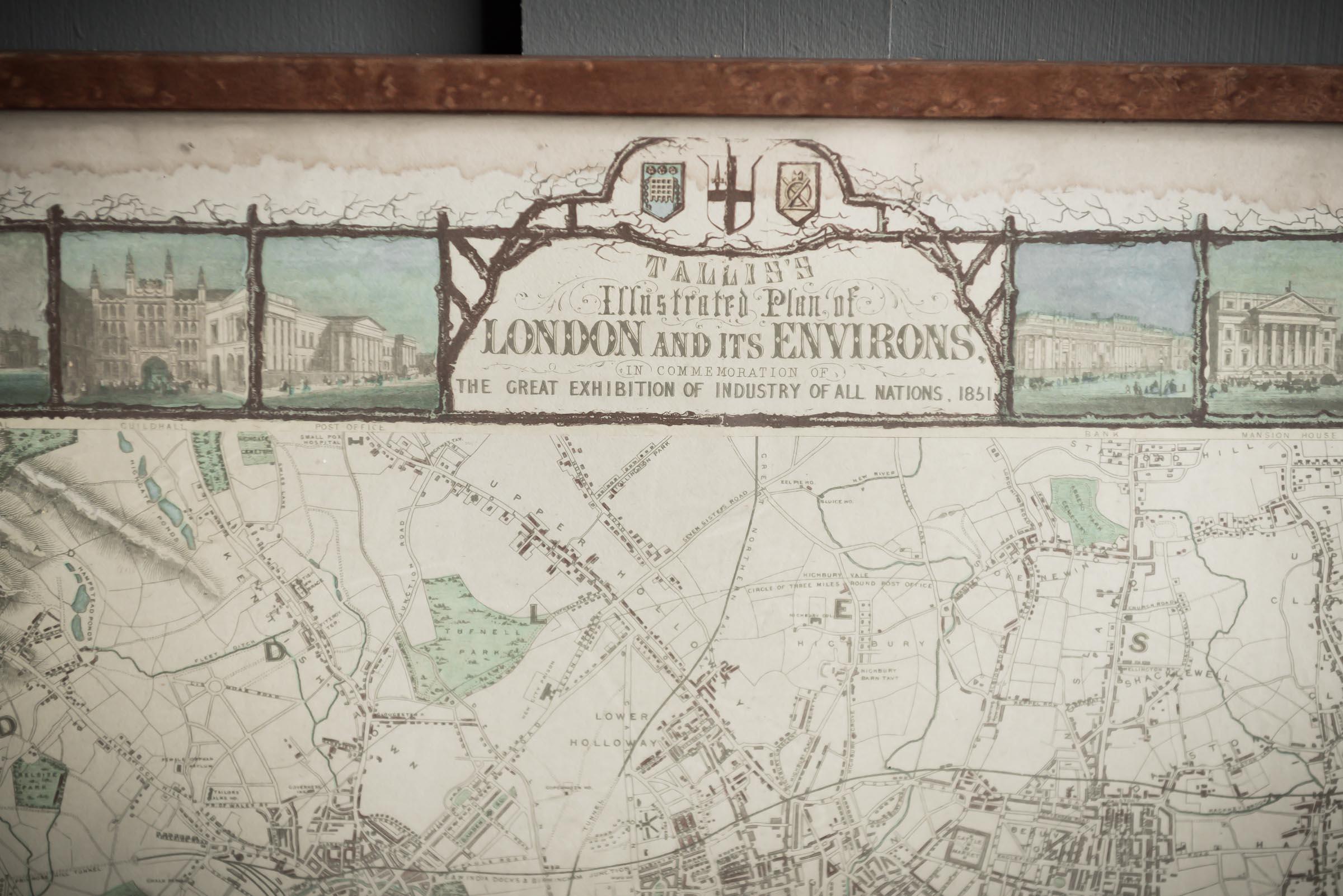 Illustrated Map of London from Exhibtion In Good Condition For Sale In Alton, GB