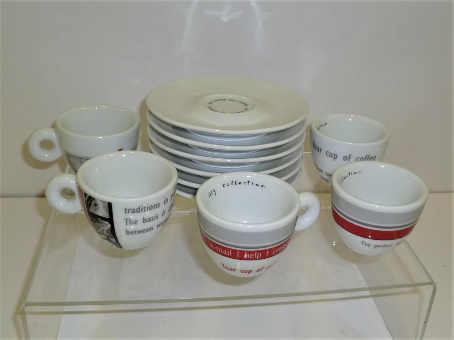 Illy Collection, No Water No Coffee, Maria Joao Calisto 2002 Espresso Cups 6