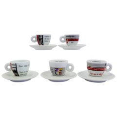 Illy Collection, No Water No Coffee, Maria Joao Calisto 2002 Espresso Cups