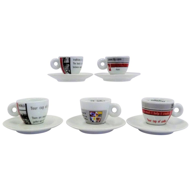 Illy Collection, No Water No Coffee, Maria Joao Calisto 2002 Espresso Cups  at 1stDibs | illy collection 2002