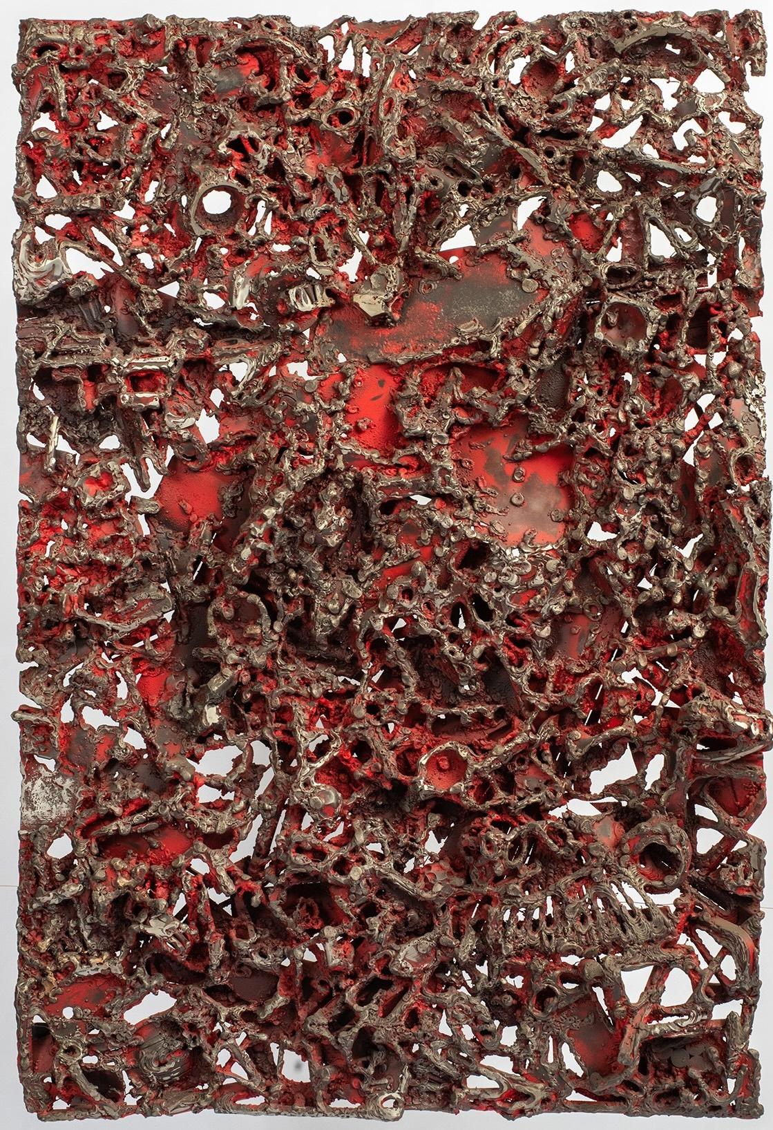 "Estructuras amorfas 5" Escultura de pared 44 x 31,5 x 4 in Ed. 1/5 de ILLYA TIGOIS

Título: Estructuras amorfas 5, El cuerpo
Técnica: acero y pintura acrílica (barniz)

"Estructuras amorfas" - es una serie de obras sobre emociones, asociaciones,