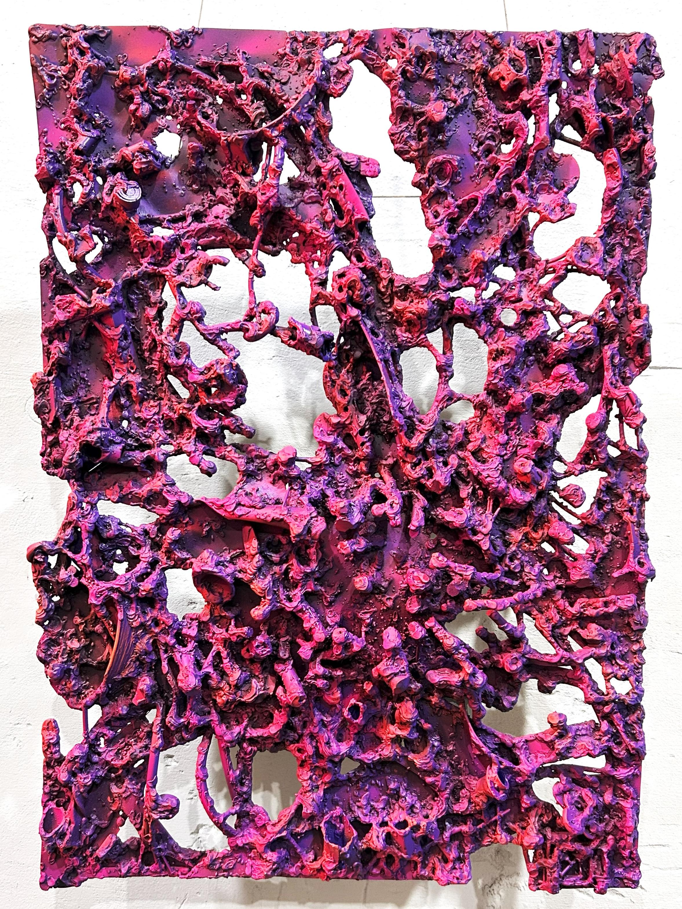 "Éter" Escultura de pared 43 x 31,5 x 2 in Ed. 1/5 de ILLYA TIGOIS

Técnica: acero y pintura acrílica (barniz)

"Estructuras amorfas" - es una serie de obras sobre emociones, asociaciones, alienación consciente de lo familiar, sobre sentimientos