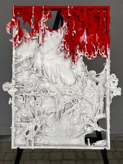 "Fluidity, Fragment 1" Wall Sculpture 48.5 x 41 x 3 in Ed. 1/1 by ILLYA TIGOIS