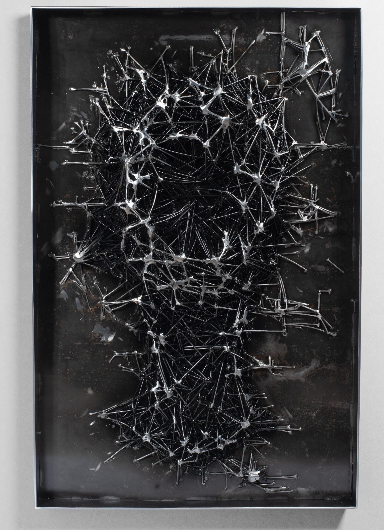 "MAOLA 7" Steel Wall Sculpture 43 x 28 x 4 in Edition 1/1 by ILLYA TIGOIS

Unique sculpture 
Medium: steel & acrylic varnish

The "MAOLA" project is a series of works aimed at allowing the observer to immerse themselves in the depths of their own