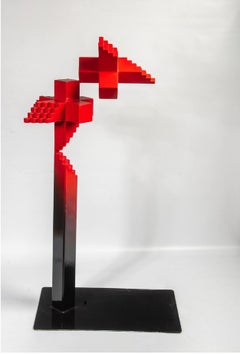 "Pixel 2" Escultura abstracta 49 x 26 x 10 in Ed. 1/2 de ILLYA TIGOIS