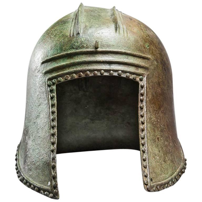 Illyrian Bronze Helmet, Greek Art, 6th Century BC For Sale