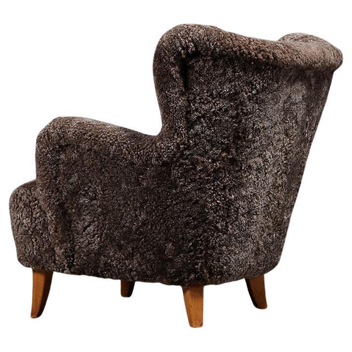 Ilmari Lappalainen for Asko ‘Laila’ Armchair in Sahara Sheepskin, 1950s