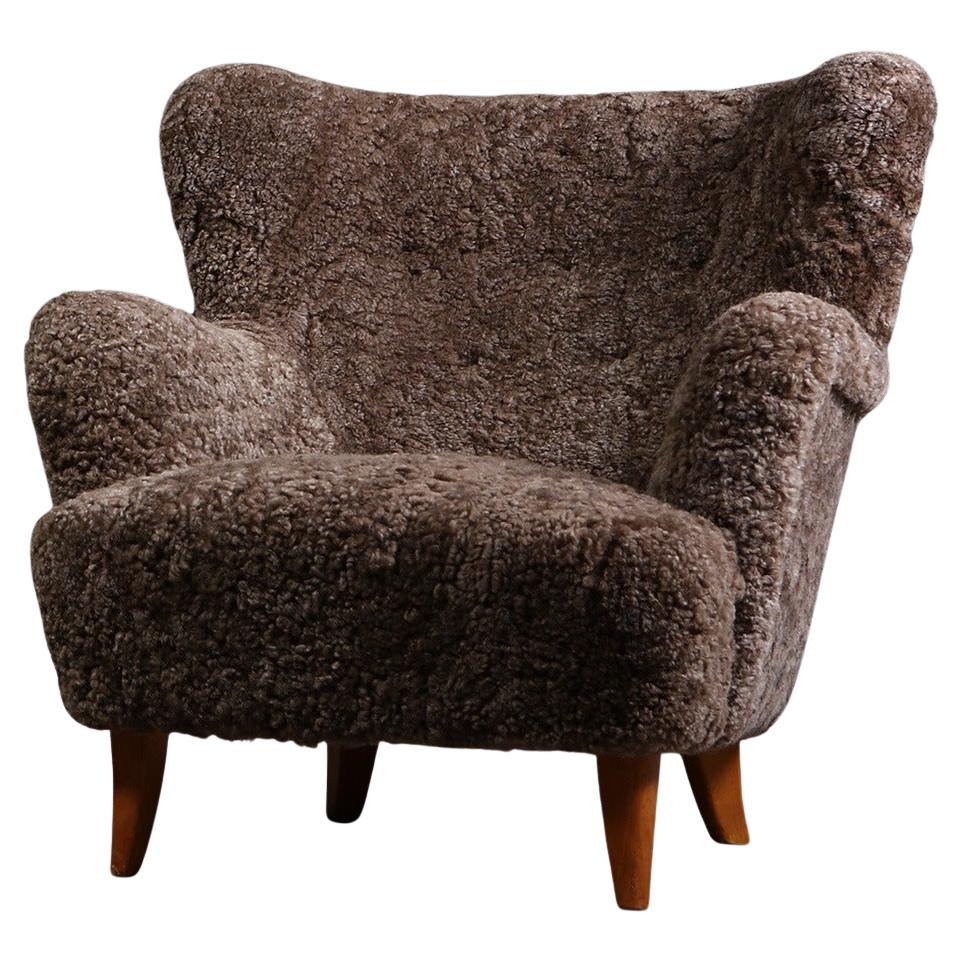 Ilmari Lappalainen for Asko ‘Laila’ Armchair in Sahara Sheepskin, 1950s