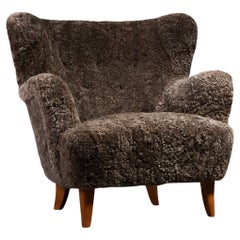 Ilmari Lappalainen for Asko "Laila" Armchair in Sheepskin, 1950s