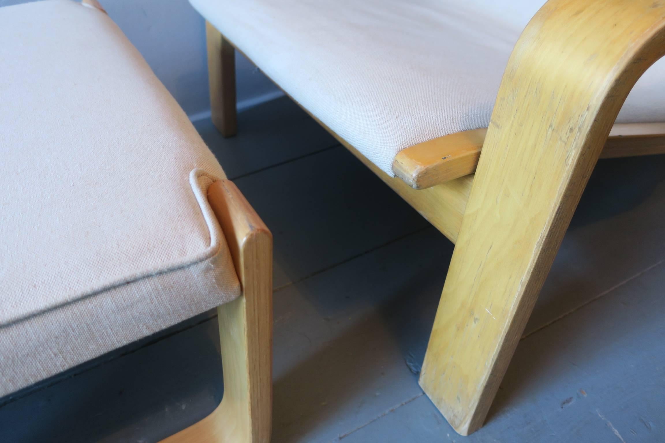 Toile Fauteuil de salon ou fauteuil de relaxation Ilmari Lappalainen pour Asko Pulkka 1963 en vente