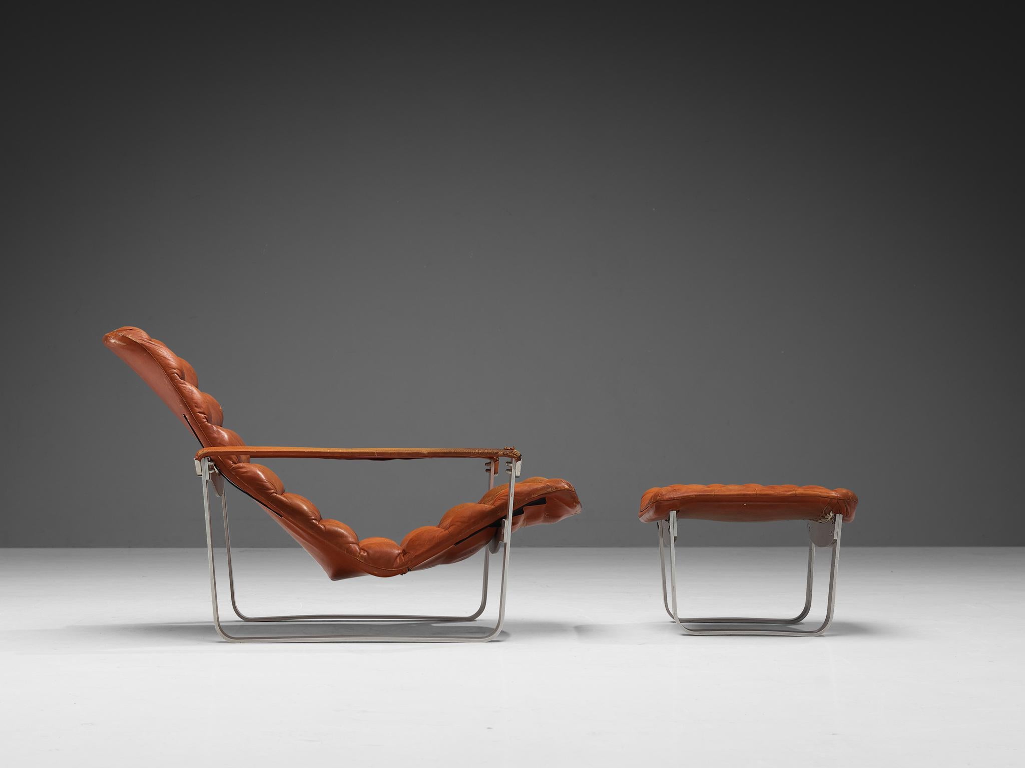 Ilmari Lappalainen for Asko 'Pulkka' Lounge Chair and Ottoman In Good Condition In Waalwijk, NL
