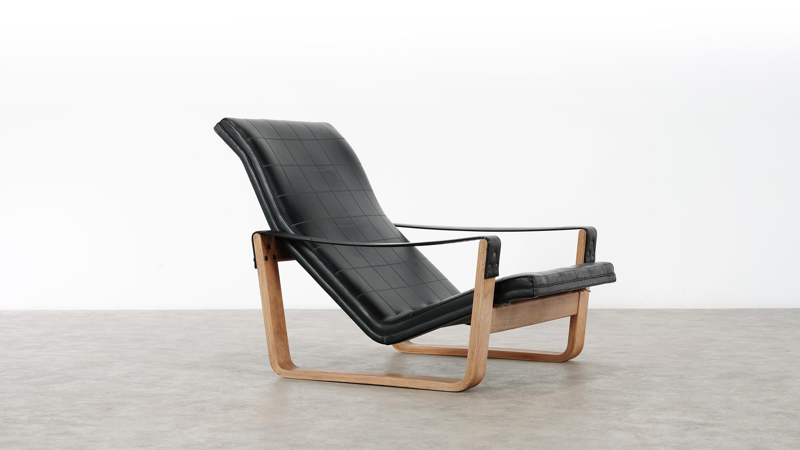 Ilmari Lappalainen Great Senior Pulkka Lounge Chair, 1967 for Asko, Finland 6