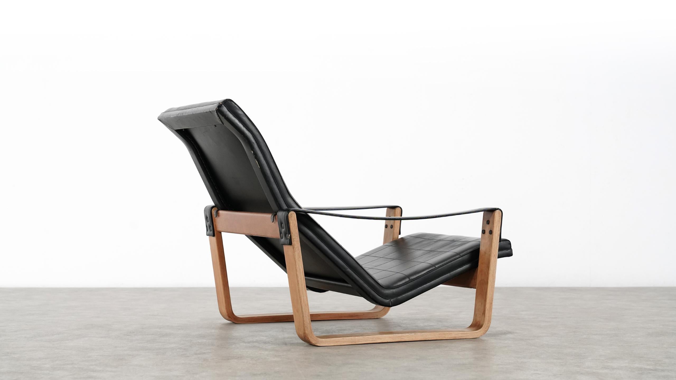 Ilmari Lappalainen Great Senior Pulkka Lounge Chair, 1967 for Asko, Finland 10