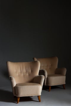Ilmari Lappalainen, Pair of 1940s "Laila" Lounge Chairs for Asko Oy, Finland