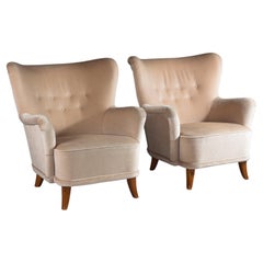Ilmari Lappalainen, Pair of 1940s "Laila" Lounge Chairs for Asko Oy, Finland