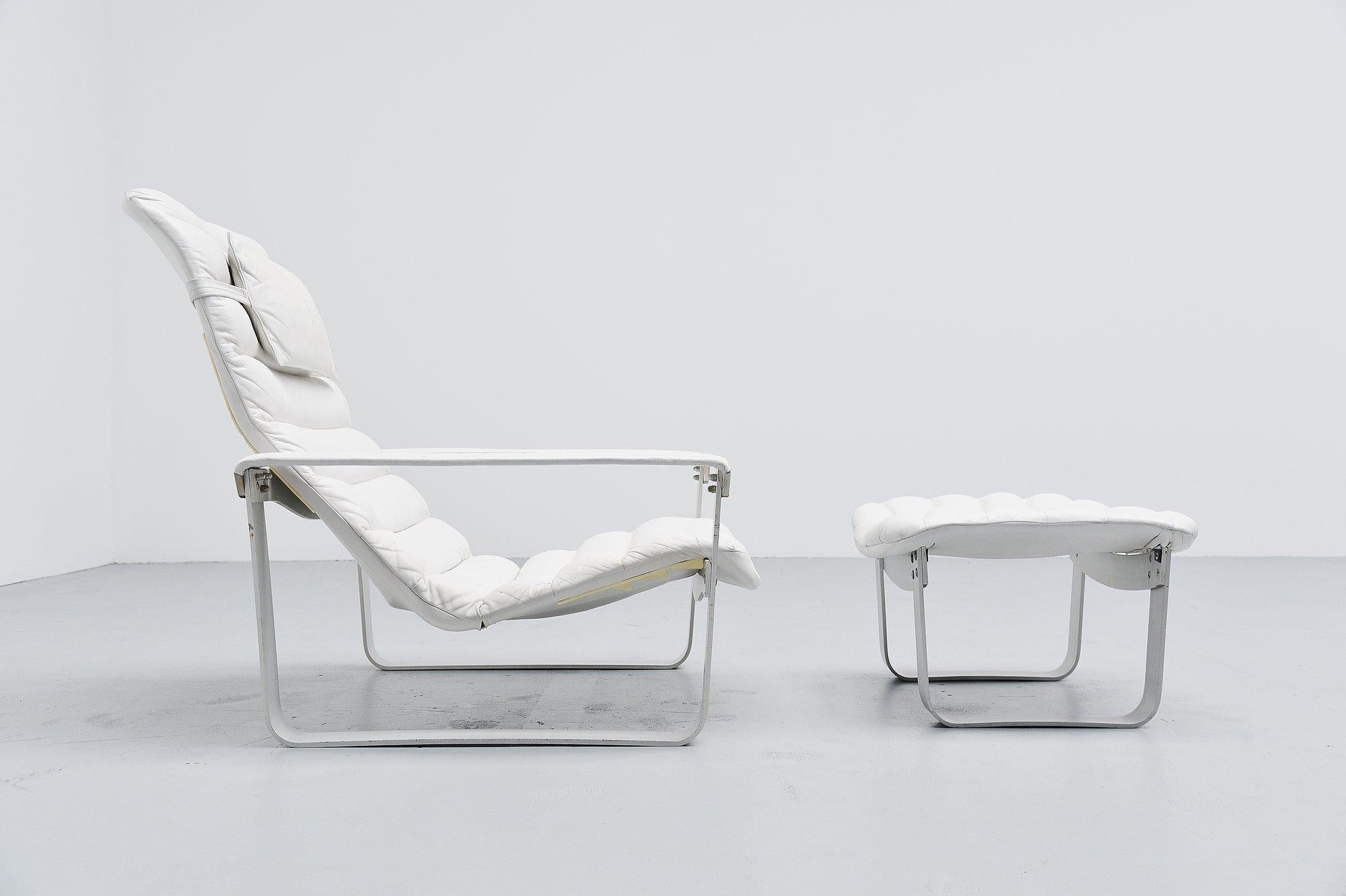 Scandinavian Modern Ilmari Lappalainen Pulkka Lounge Chair by Asko Finland 1968