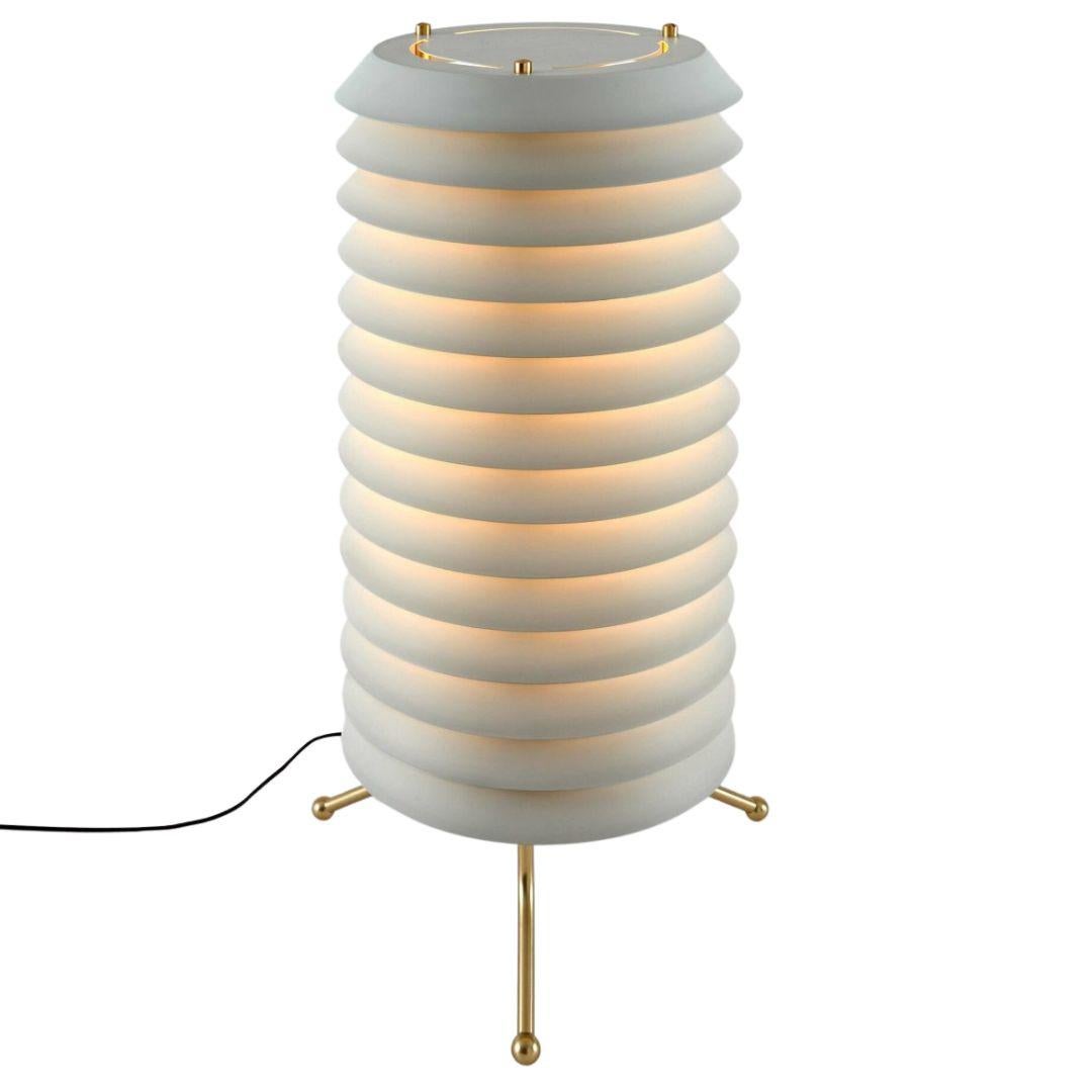 Lampadaire « Maija » d'Ilmari Tapiovaara en laiton et blanc pour Santa & Cole en vente 2