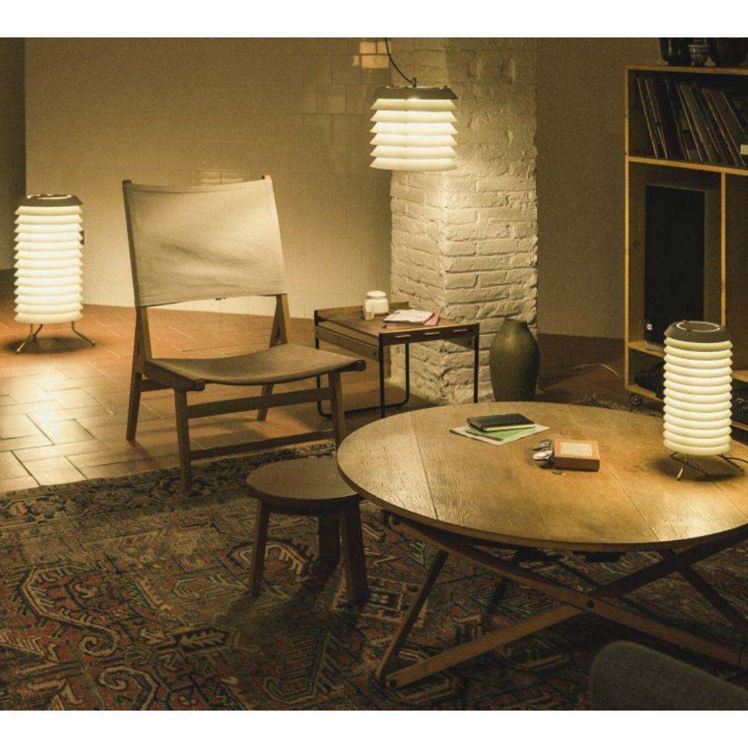 Ilmari Tapiovaara 'Maija' Floor Lamp in Brass and White for Santa & Cole For Sale 1
