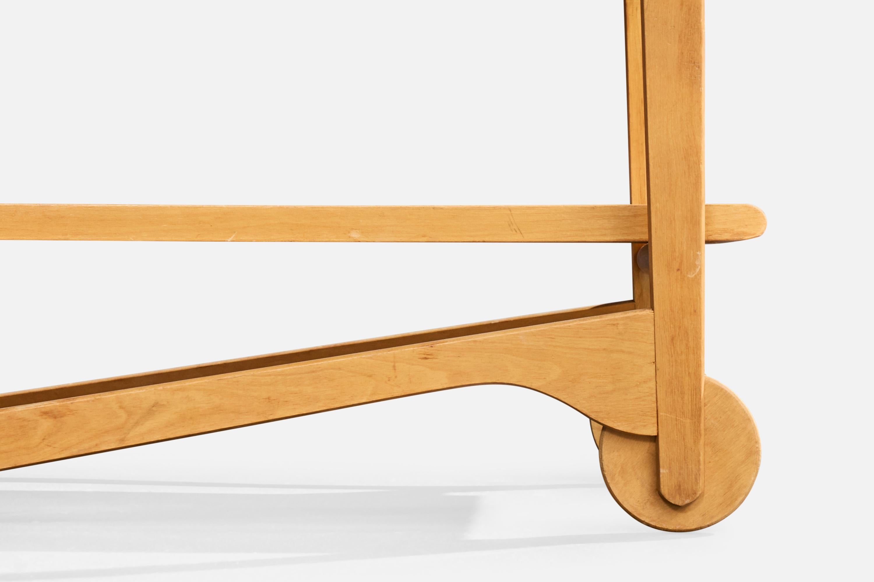 Ilmari Tapiovaara, Bar Cart, Birch, Finland, 1940s For Sale 3
