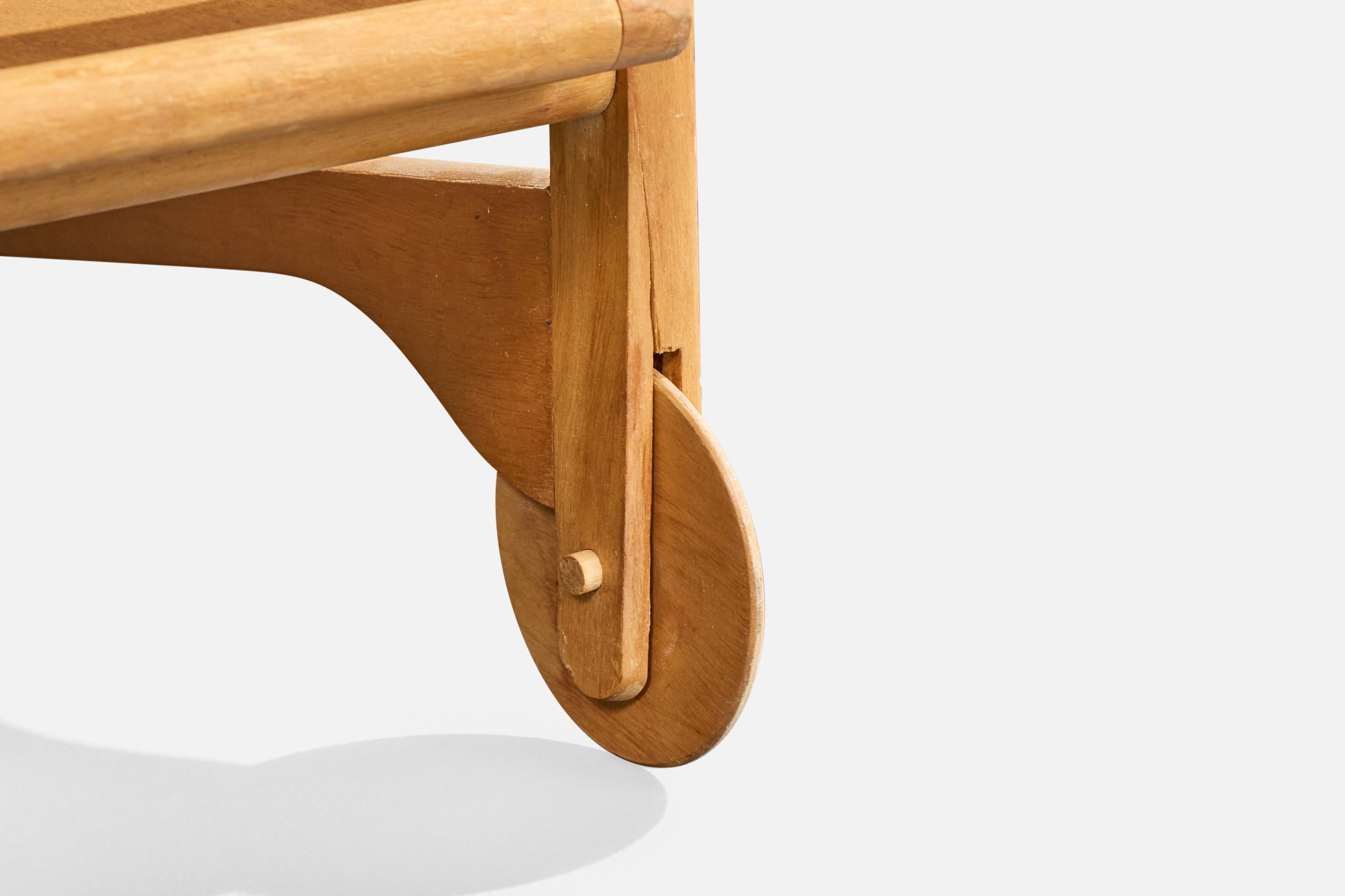 Ilmari Tapiovaara, Bar Cart, Birch, Finland, 1940s For Sale 4