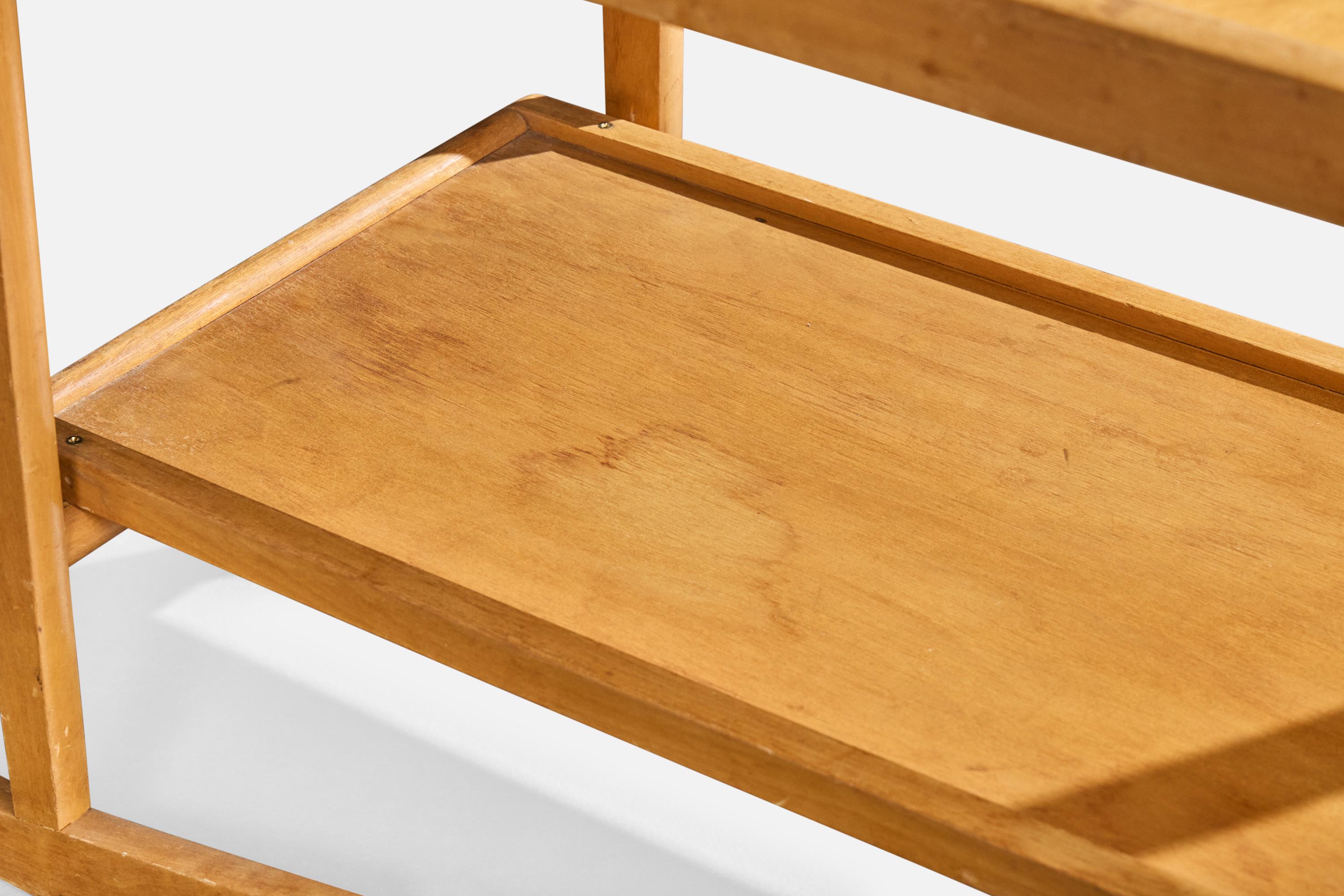 Ilmari Tapiovaara, Bar Cart, Birch, Finland, 1940s For Sale 1