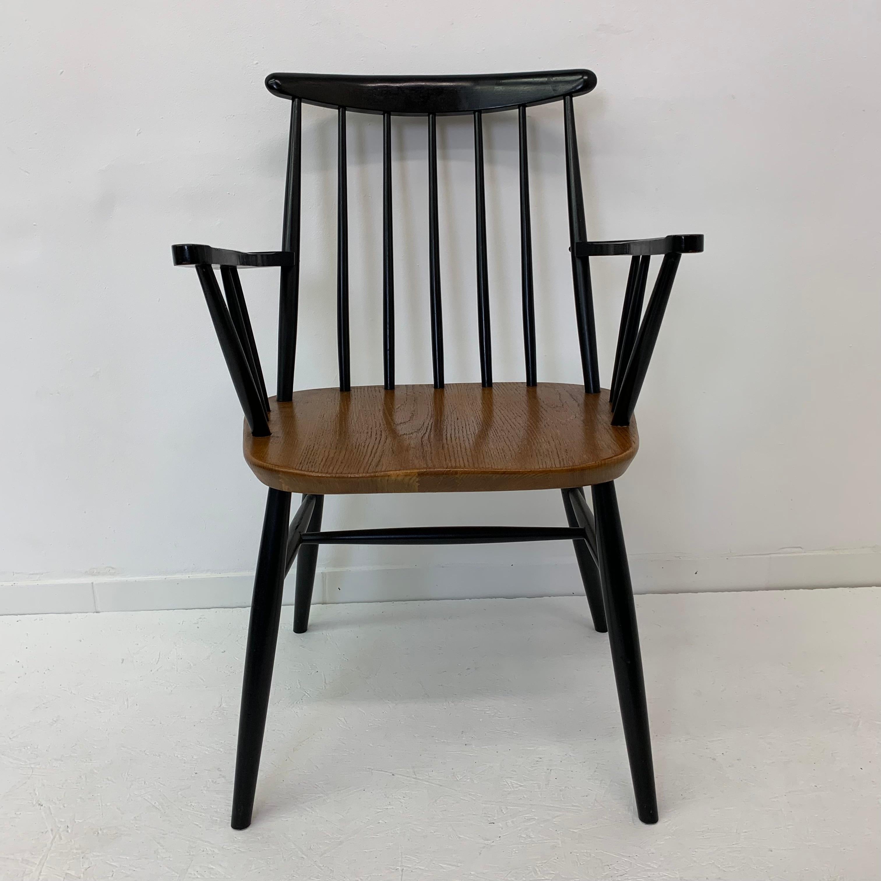 Ilmari Tapiovaara chair with armrest , 1960’s In Good Condition For Sale In Delft, NL