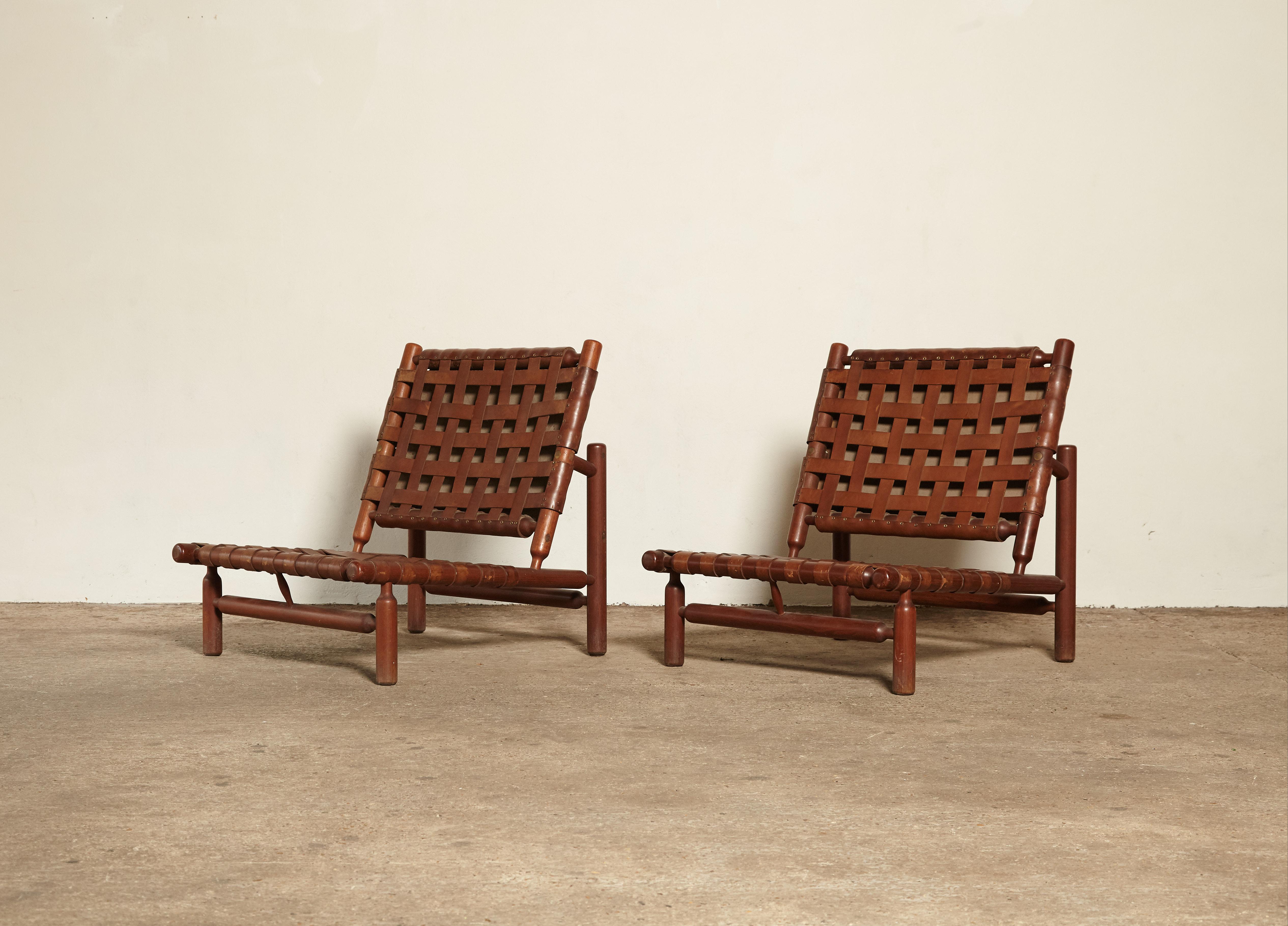 Ilmari Tapiovaara Chairs and Ottoman, Finland / Italy, 1950s For Sale ...