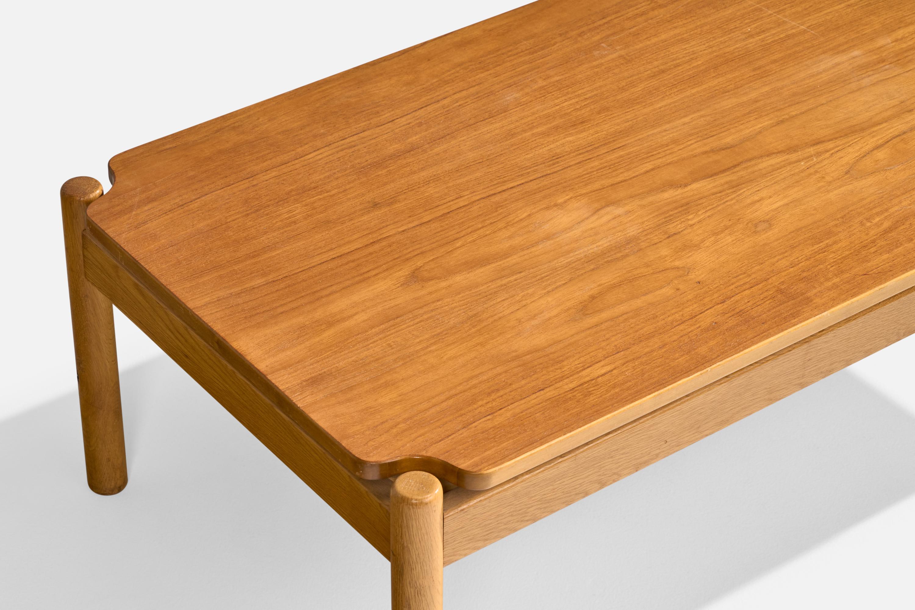 Ilmari Tapiovaara, Couchtisch, Eiche, Teakholz, Schweden, 1959 1
