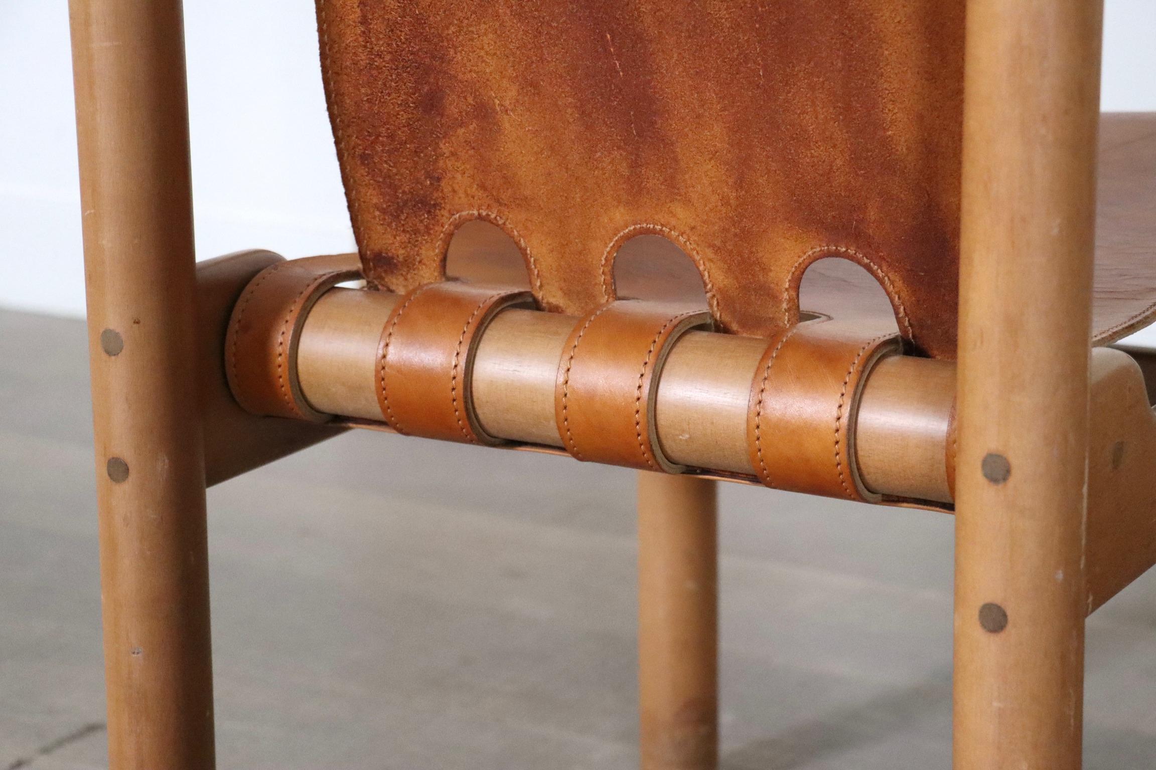 Leather Ilmari Tapiovaara Dining Chairs For La Permanente Mobili Cantù, 1960s For Sale