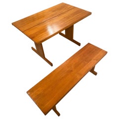 Ilmari Tapiovaara Dining Room Table with Bench