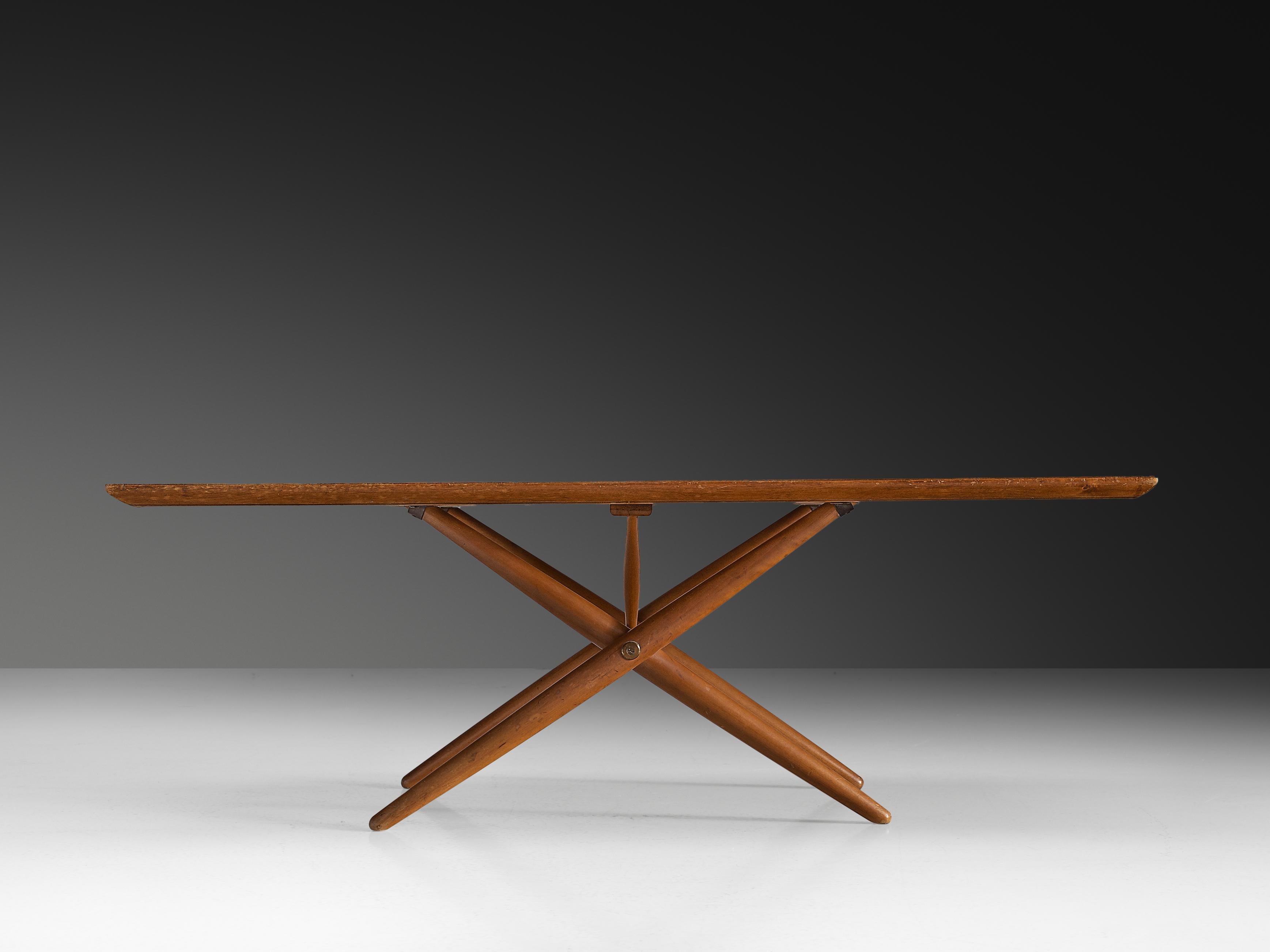 Table basse 'Domino' d'Ilmari Tapiovaara en teck Bon état - En vente à Waalwijk, NL