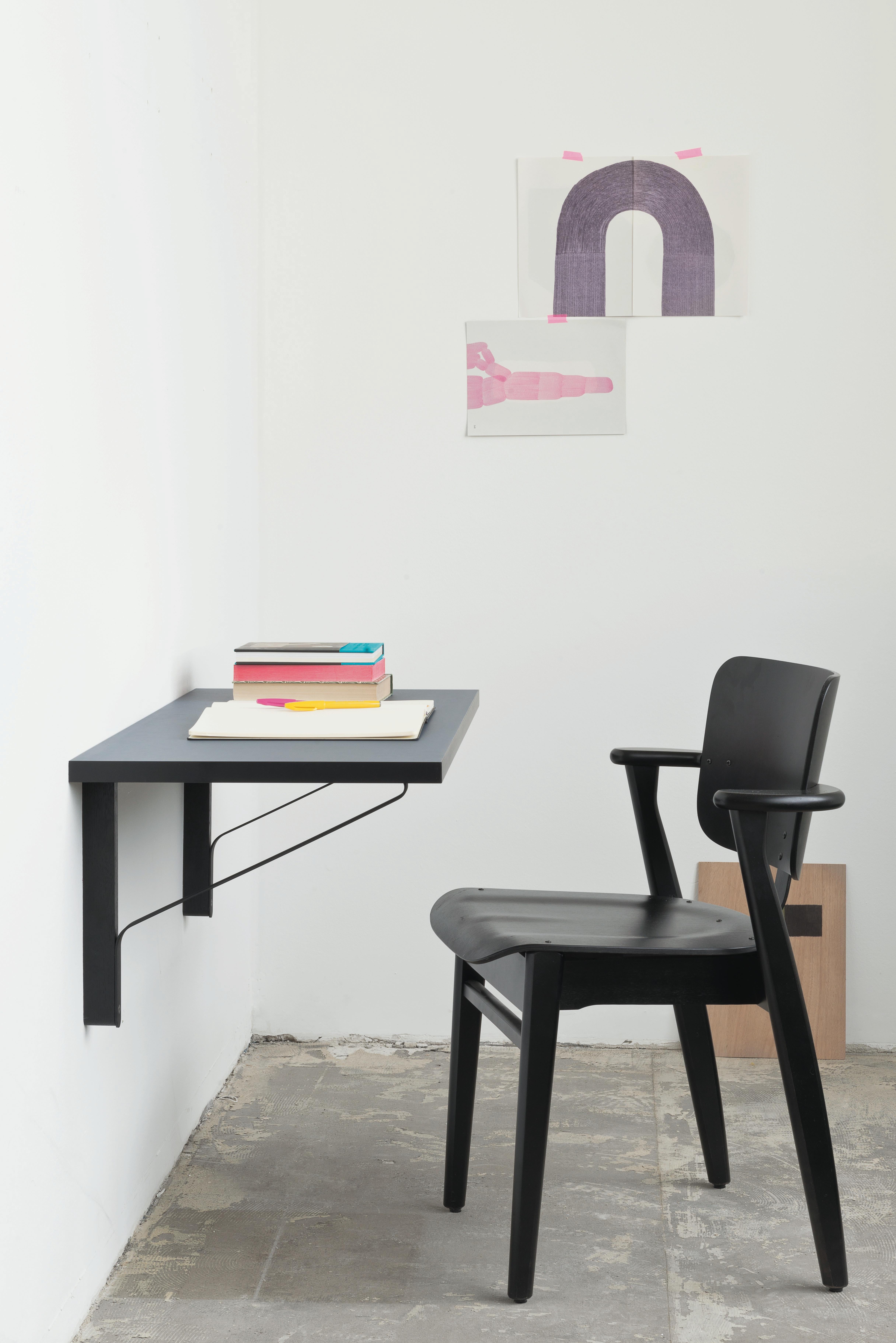 Ilmari Tapiovaara Domus Chair in Black Birch and Leather for Artek 3