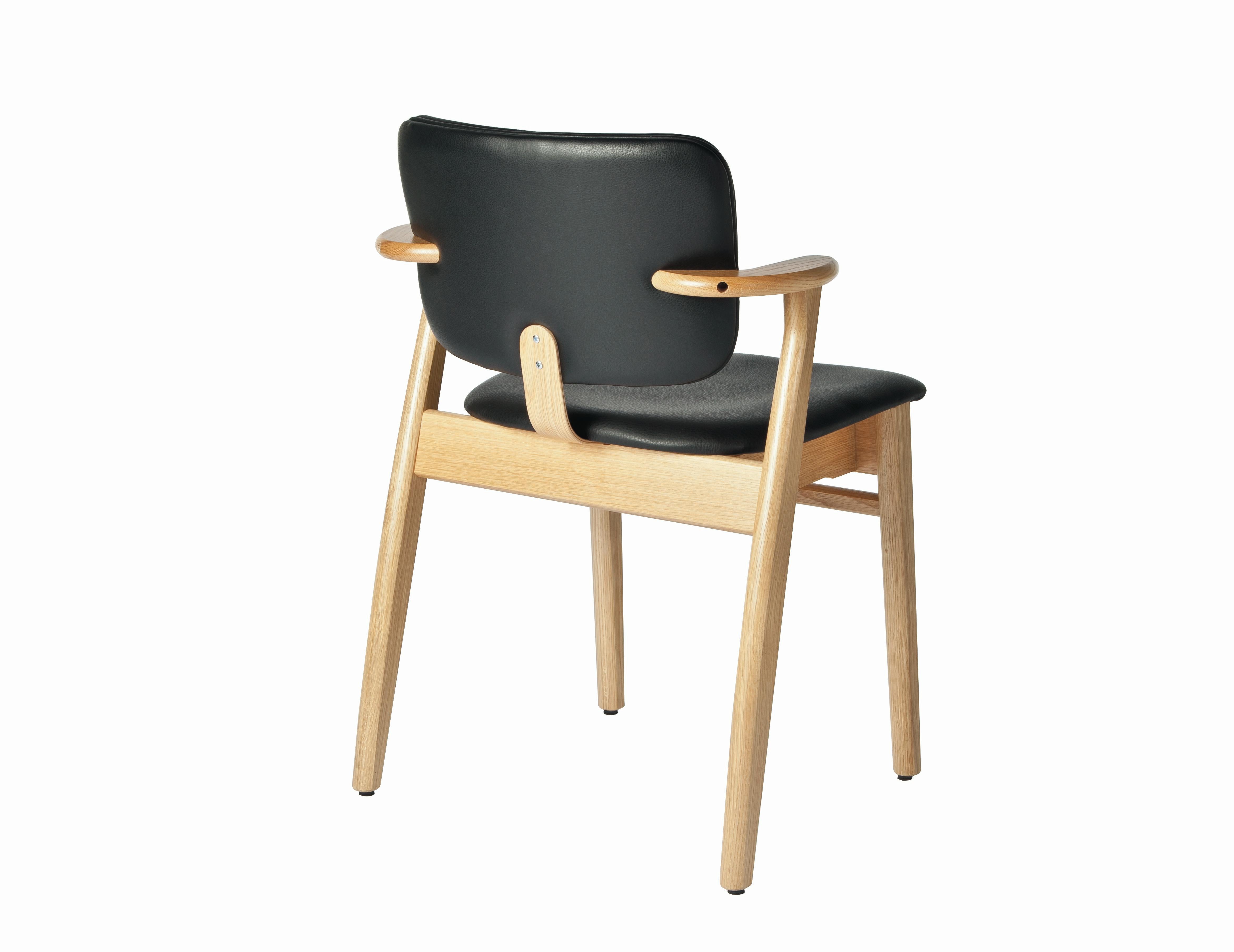 Ilmari Tapiovaara Domus Chair in Black Birch and Leather for Artek 2