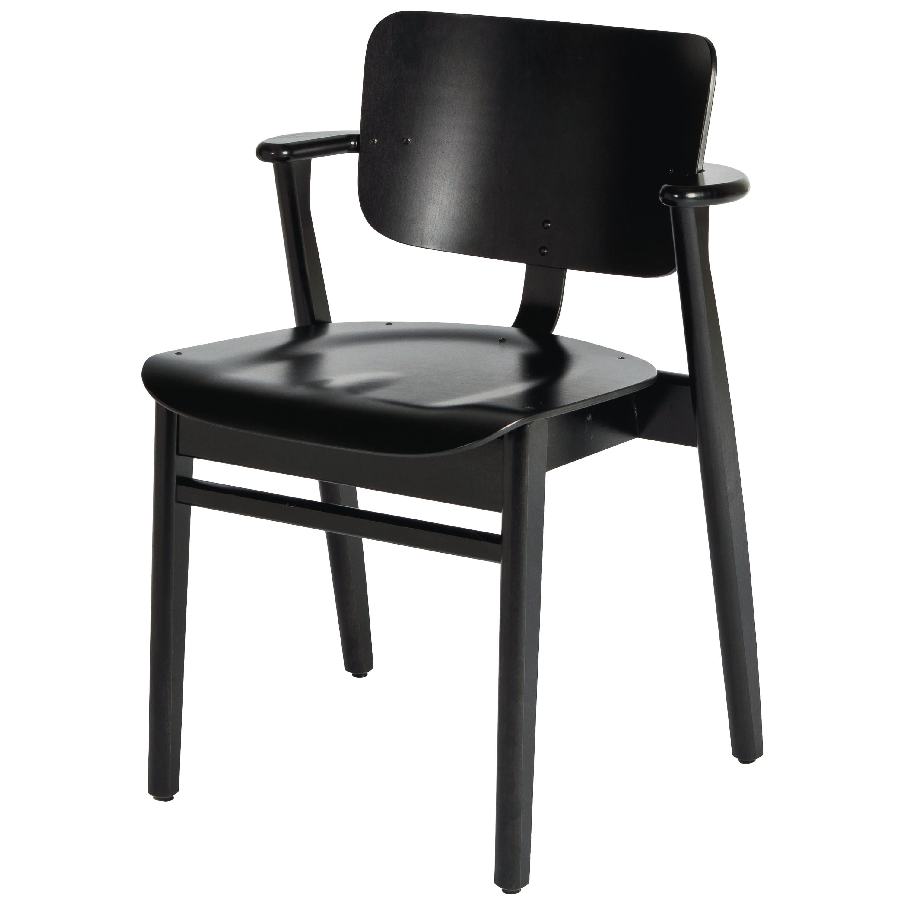 Ilmari Tapiovaara Domus Chair in Black Stained Birch for Artek