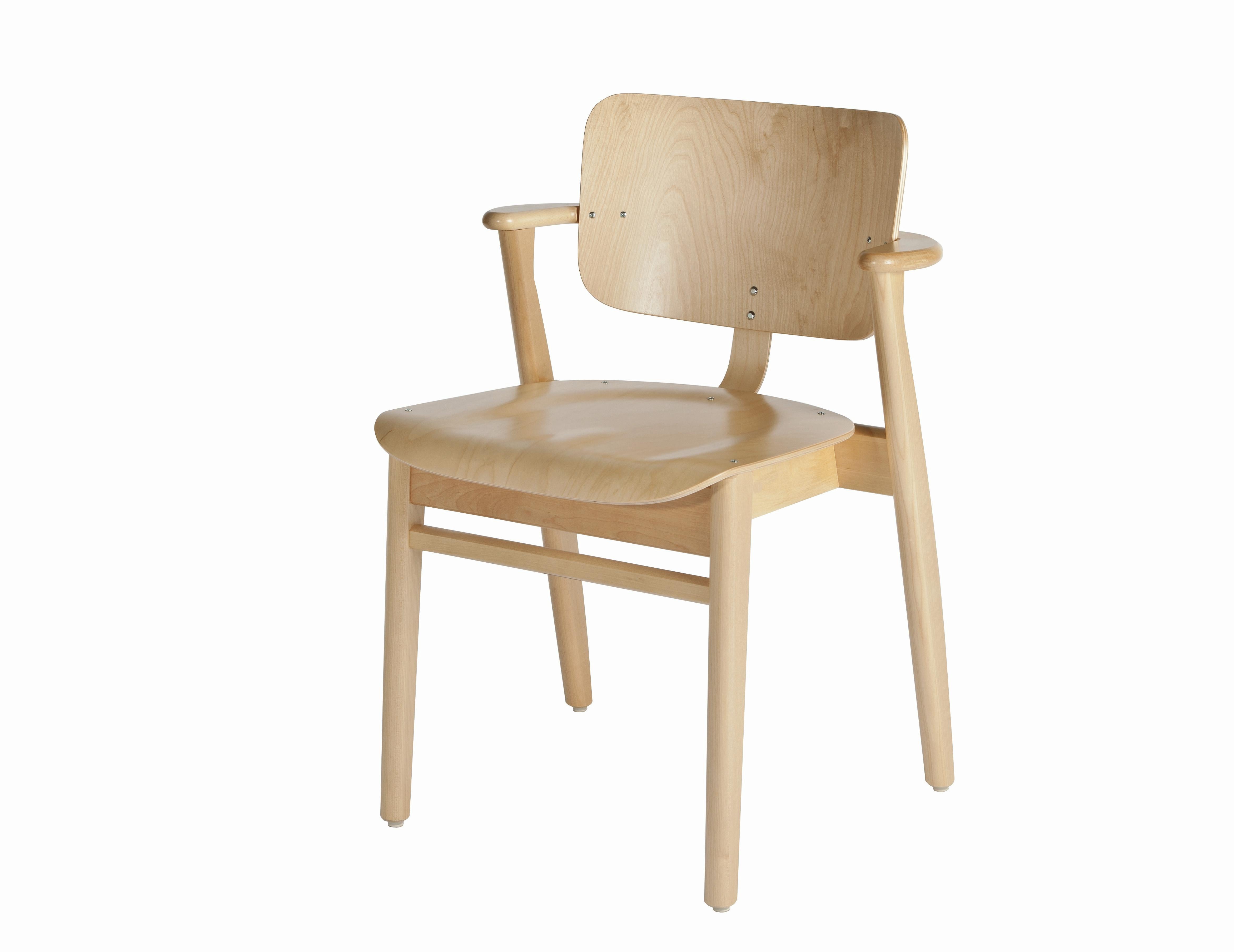 Scandinavian Modern Ilmari Tapiovaara Domus Chair in White Lacquered Birch for Artek