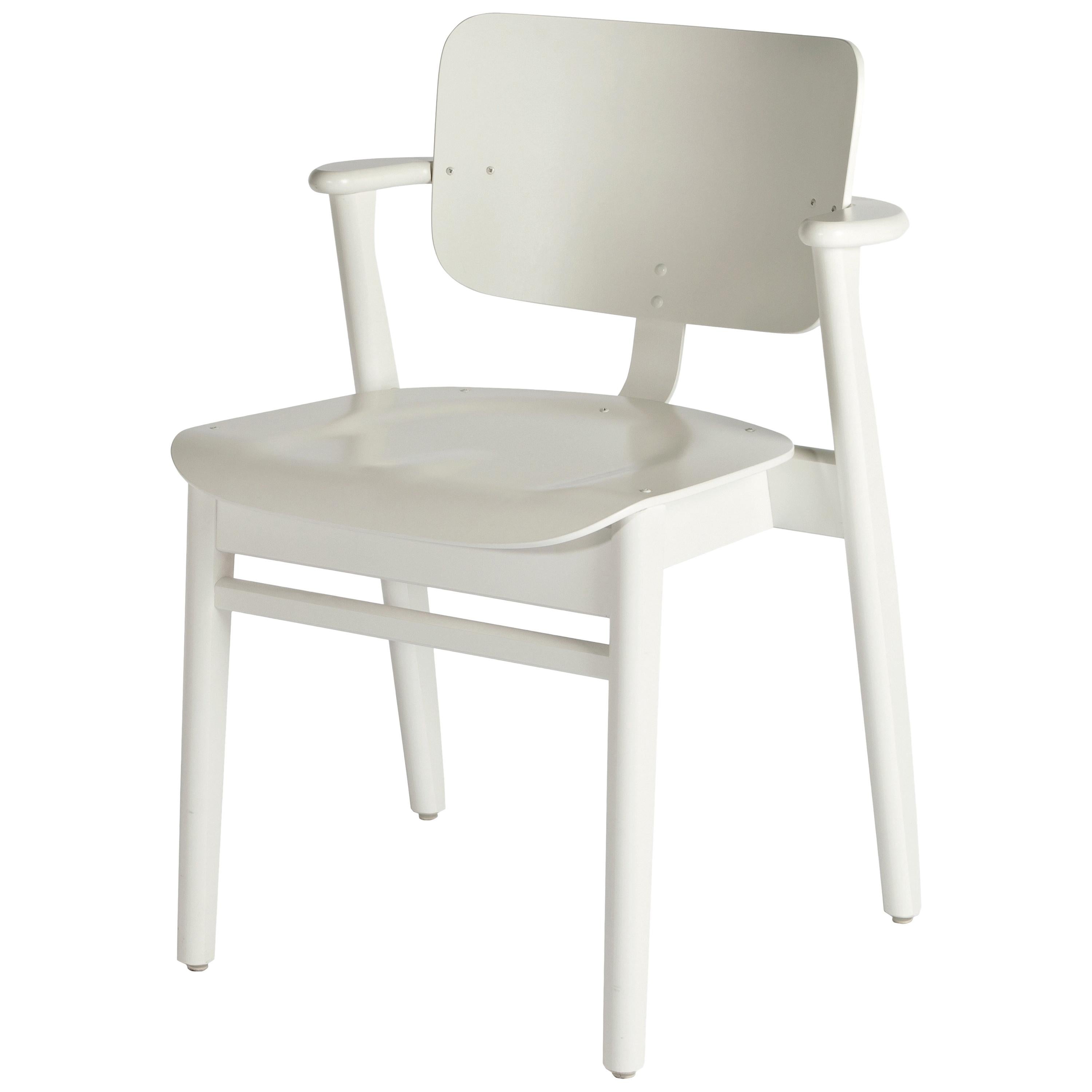 Ilmari Tapiovaara Domus Chair in White Lacquered Birch for Artek