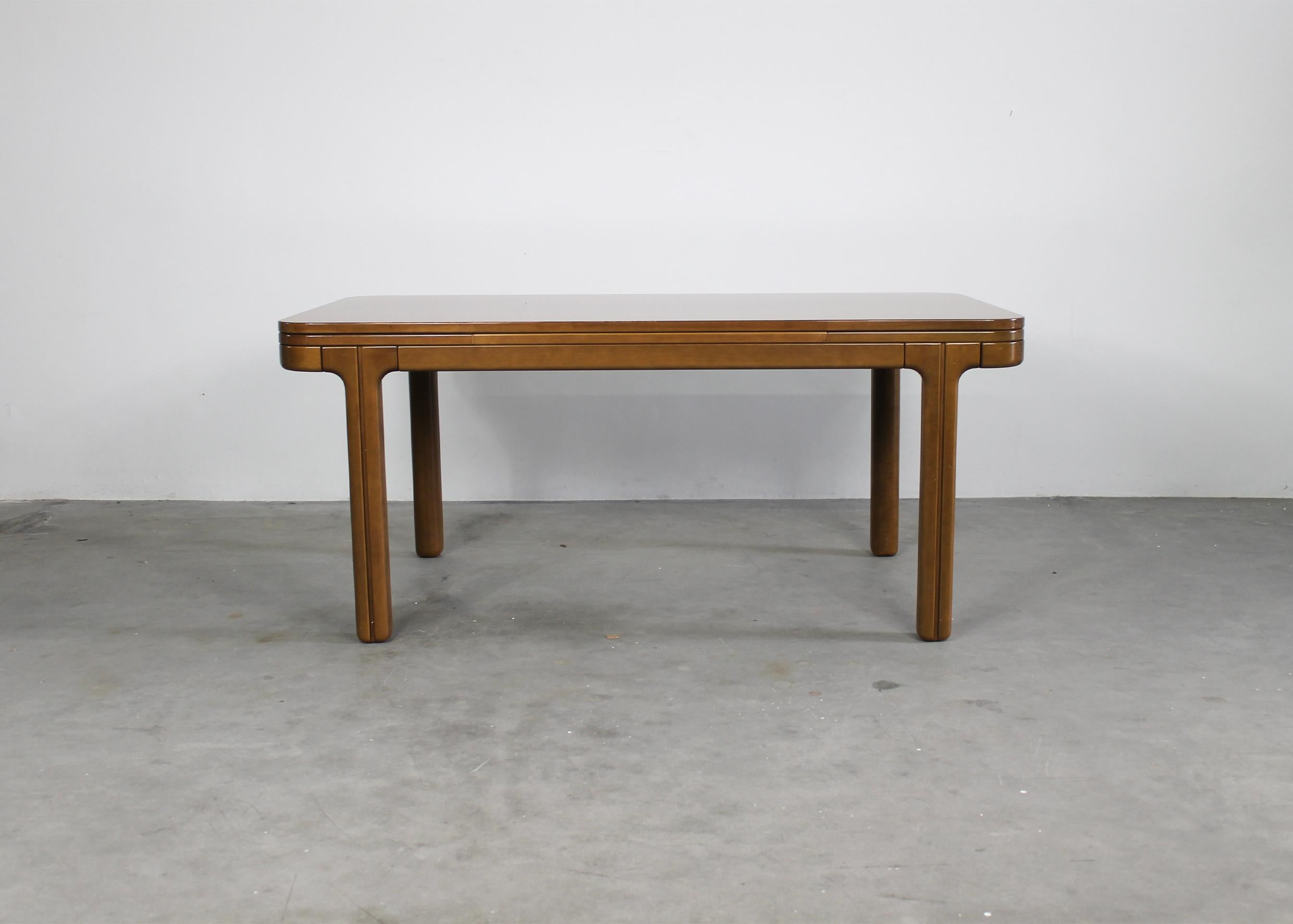 Mid-Century Modern Ilmari Tapiovaara Extendable Dining Table in Wood 1970s  For Sale