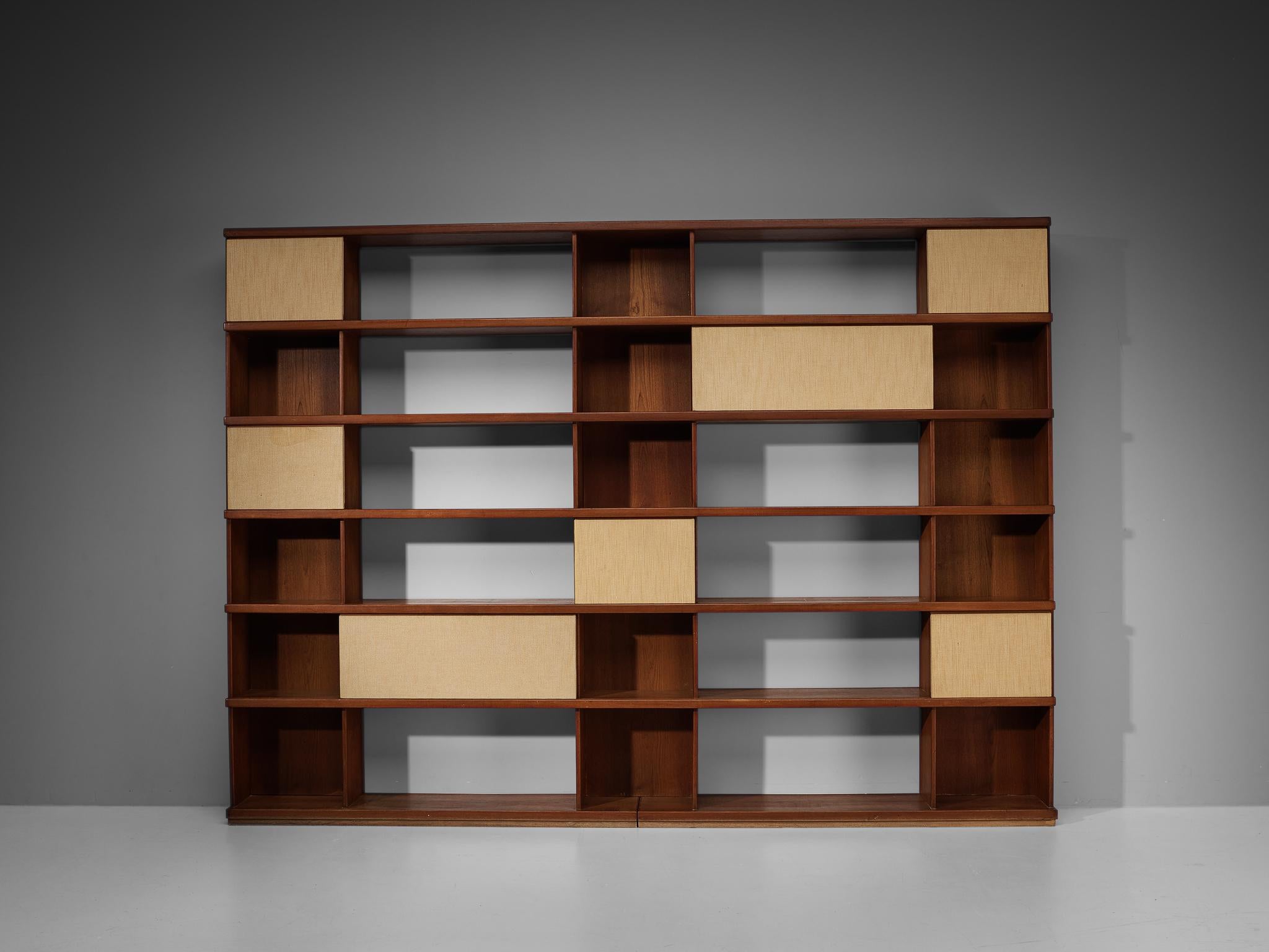 Italian Ilmari Tapiovaara for La Permanente Mobili Cantù Bookcase in Teak