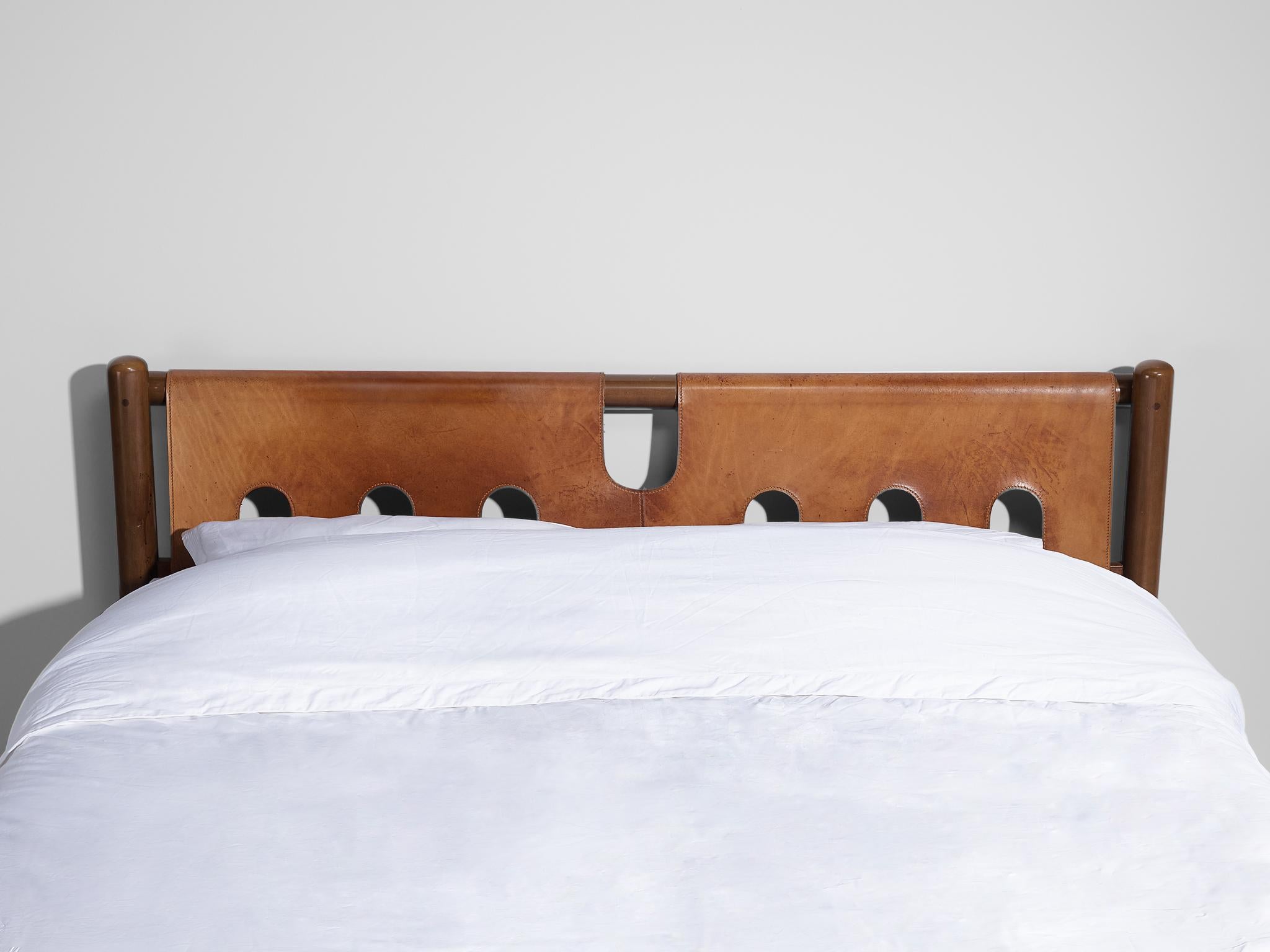 Italian Ilmari Tapiovaara for La Permanente Mobili Cantù King Bed in Walnut